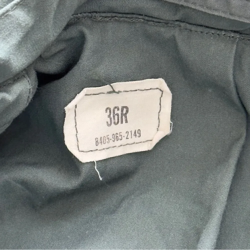 Rolane Sportswear, INC Vintage Men’s Military Trench Coat Army Green Size 36R